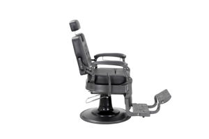 Chaise de barbier <span class=keywords><strong>vintage</strong></span> antique avec dossier carré, design luxueux, fonction inclinable, cuir synthétique pour équipement de <span class=keywords><strong>salon</strong></span> de beauté - Product Image 4