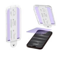 Applicateur de protection d'écran anti-lumière bleue à alignement automatique pour iPhone 17 Air 18 Pro Max, protection oculaire, usine de verre