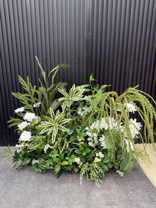 Guirlande de fleurs artificielles Anthurium, Calla et Amarante, toucher réel, pour centre de table, couleur bordeaux, idéale pour l'automne - Product Image 5