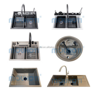 <span class=keywords><strong>Rubinetto</strong></span> da cucina a cascata in acciaio inox SUS304 multifunzione <span class=keywords><strong>con</strong></span> sciacquabicchieri, <span class=keywords><strong>lavello</strong></span> da cucina moderno commerciale per fabbriche - Product Image 4