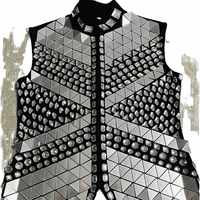 Nouvel ensemble de gilets de performance DJ professionnels pour hommes, avec paillettes, cristaux, diamants et lumières LED, costume miroir pour boîte de nuit et bar