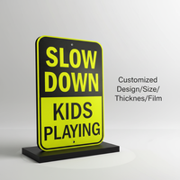 Panneau de signalisation routière personnalisé de 1 mm d'épaisseur, en aluminium 18, réfléchissant, imprimé UV de troisième qualité, étanche IP68, haute luminosité, conforme aux normes MUTCD