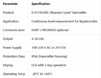 Transmisor de Nivel Ultrasónico Endress+Hauser E+H FMU90/Sensor de Nivel Ultrasónico para Sólidos a Granel/Medidor de Flujo en Canal Abierto
