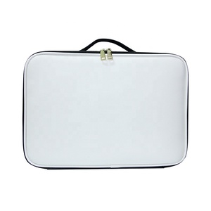 Túi Đựng Đồ Trang Điểm Du Lịch Bằng Da Pu Phụ Nữ Hộp Đựng Đồ Trang Điểm Cho Mỹ Phẩm Bàn Chải Trang Điểm Đồ Trang Sức Vệ Sinh Phụ Kiện Kỹ Thuật Số Màu Trắng - Product Image 2