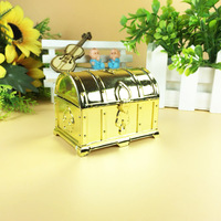 Vente en gros mini coffre au trésor transparent boîte à bonbons en plastique cadeaux fête de mariage faveur paquet de chocolat boîte à bonbons
