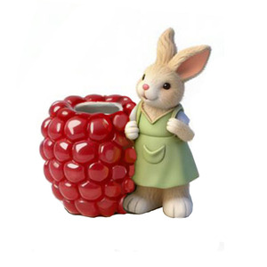 Nuovo Vaso Creativo 2026 a Forma di Coniglio Primaverile con Fiori, Statua in Resina Realistica, Marca XiBiao, Decorazione per la Casa, Personalizzazione e Vendita all'Ingrosso - Product Image 1