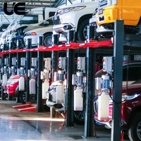 Système de levage de voiture vertical à deux poteaux certifié CE pour stationnement de voitures - Équipement de stationnement en acier - Élévateur de voiture professionnel