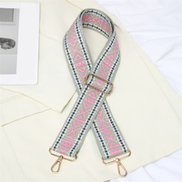 3,7 cm breiter rosa Buchstabe und graues Gurtband Schulter gurt Gepäck Reisetasche Riemen Verstellbarer bequemer Gürtel