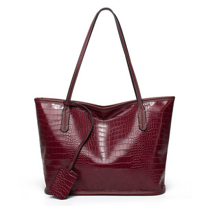 Women's <b>Tote</b> Shoulder Bag PU Leather Zipper Vintage Daily Office Career Black Gray Red - Product Image 4