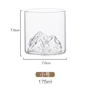 Verre à whisky et vin rouge en verre borosilicate soufflé à la main, résistant à la chaleur, style <span class=keywords><strong>iceberg</strong></span> japonais, à paroi simple, noir, pour les fêtes - Product Image 6