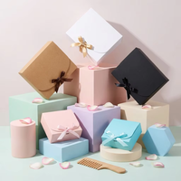 Boîtes en carton pliables multi-tailles pour bijoux, cosmétiques, cadeaux de mariage, acceptant le logo personnalisé, boîtes cadeaux pour friandises