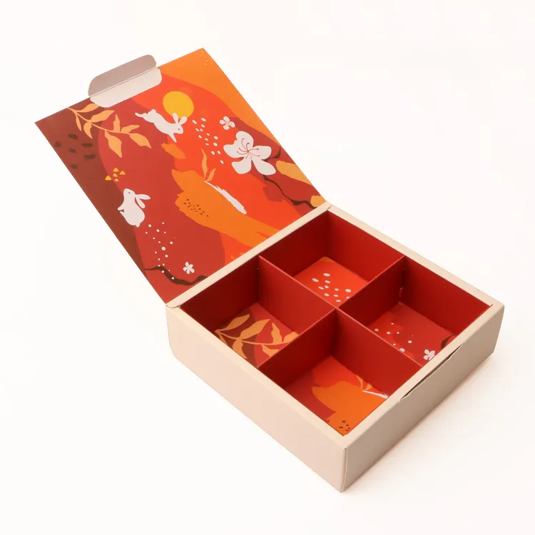 Attraktiver Preis Großhandel Custom Chinese Style Mooncake Verpackungs box 4 Kuchen 6 Kuchen