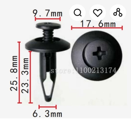 0494971-7 Trim Clip Push Type Retainer Plastic Fasteners for Nissan