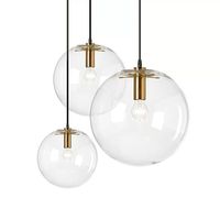 Lampe suspendue LED minimaliste à tête unique en verre de style nordique moderne, disponible en or, or rose et noir