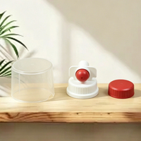Bouchon à vis en plastique PP personnalisé pour détergent liquide, avec gobelet doseur intégré, anti-débordement, pour bouteille de lessive