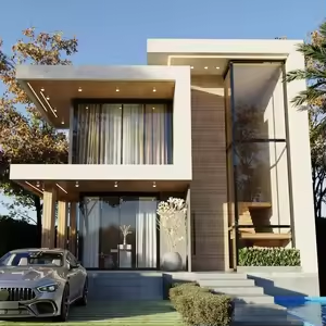 <span class=keywords><strong>Villa</strong></span> moderna prefabbricata su misura della struttura d'acciaio leggera per la sistemazione residenziale della famiglia dell'officina della fattoria - Product Image 3