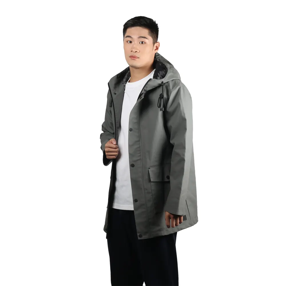 Yaka moda rahat ceket erkek trençkot cepler uzun dış giyim palto yüksek dereceli kaliteli özel erkekler su geçirmez ceket