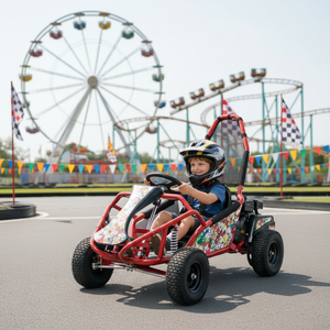 Kart à pédales tout-terrain <span class=keywords><strong>électrique</strong></span> et à essence 2 roues motrices, 98cc, 4 temps, puissance 500-<span class=keywords><strong>800W</strong></span>, vitesse maximale 25 km/h - Product Image 1