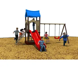 Çocuklar plastik slayt açık oyun alanı playhouse