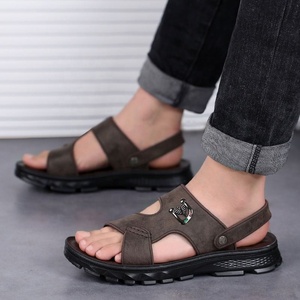 Sandalias de Verano para Hombre, Punta Abierta, Suela de Goma, Entresuela de EVA, Estilo Slip-On, Diseño de Leopardo, Forro Textil, Color Sólido, Estilo Zuecos - Product Image 3