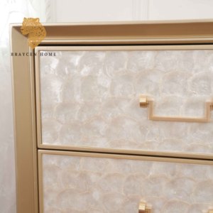 <span class=keywords><strong>Aparador</strong></span> Antiguo con Nueve Cajones, Tiradores Blancos para Gabinete de Cocina, Cajones Extraíbles para Dormitorio o Sala de Estar - Product Image 3