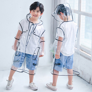 Impermeable Personalizado de EVA Transparente para Niños, Impermeable de Plástico para Niños y Niñas, Color de Moda, Impermeable Envolvente para Senderismo al Aire Libre - Product Image 2