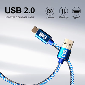 USB 2.0 to Type-C 케이블 나일론 꼰 3A 고속 충전 480Mbps 데이터 전송 아이폰 15 16 17 삼성 화웨이 안드로이드 노트북 - Product Image 2