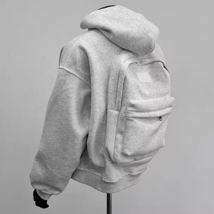 Alta Qualidade Oversized Plain Cotton Fleece Grossa Hoodies Homens OEM Custom Heavyweight Zipped Casual Novo Designer Mochila <span class=keywords><strong>Hoodie</strong></span> - Product Image 1