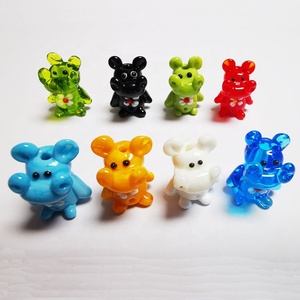 Großhandel niedlichen Hippo Perlen Kristall Lampwork Glas Fluss Pferd Tierfiguren handgemachte Nilpferd Cartoon lose Perlen - Product Image 4