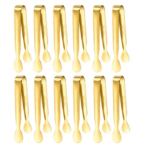 12-Pack thép không gỉ thanh kẹp đặt tốt nhất bán Bạc <span class=keywords><strong>Ice</strong></span> <span class=keywords><strong>Bucket</strong></span> <span class=keywords><strong>Mini</strong></span> đường <span class=keywords><strong>Cube</strong></span> kẹp thương mại bartender Kit tái sử dụng - Product Image 3