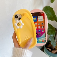Coque en silicone pour Apple 14, iPhone 15 Pro Max, design nœud mignon et tongs, nouvelle protection intégrale anti-chute pour iPhone 13 Mini et iPhone 12