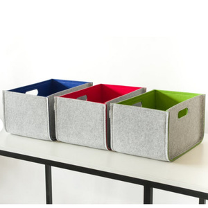 Felt clothing storage basket, miscellaneous item storage <b>box</b>, household underwear and dirty <b>clothes</b> storage <b>box</b>, desktop - Product Image 5