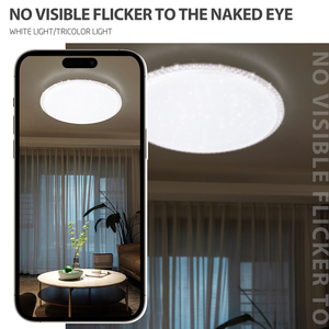 Lámpara de Techo <span class=keywords><strong>LED</strong></span> Dingdian AC220V 30W/40W/60W/72W/96W 6000K Luz Blanca Diurna, Material PC, Diseño Moderno para Dormitorio, Sala de Estar, Color Blanco - Product Image 4