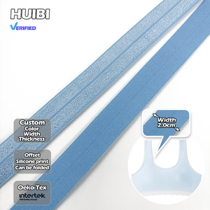 1011-20 élastique pliable en nylon et spandex à paillettes brillant personnalisé de 20mm et 15mm pour sangle décorative de vêtements - Product Image 1