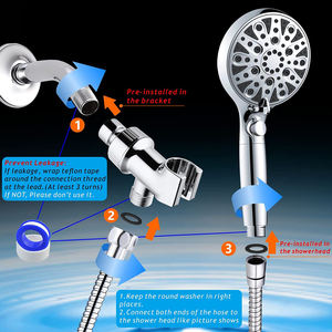 Pommeau de <span class=keywords><strong>douche</strong></span> filtré WELS avec pommeau de <span class=keywords><strong>douche</strong></span> filtrant à main, à débit d'<span class=keywords><strong>eau</strong></span> et à pulvérisation multiple pour <span class=keywords><strong>eau</strong></span> dure - Product Image 6