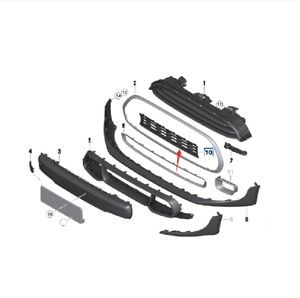 51117337793 le pare-chocs avant avec un écran de ventilation central convient à <span class=keywords><strong>la</strong></span> BMW <span class=keywords><strong>MINI</strong></span> F55 F56 ONE - Product Image 4