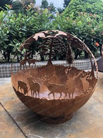 Coupe au Laser pour animaux, foyer de Camping, brûleur à bois, foyer d'extérieur, sphère de feu