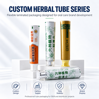 Tube Pasta Gigi Aluminium Plastik Food Grade dengan Logo Custom, Cetak UV, Kemasan Pompa Airless 50ml, Diameter 12.7-35mm