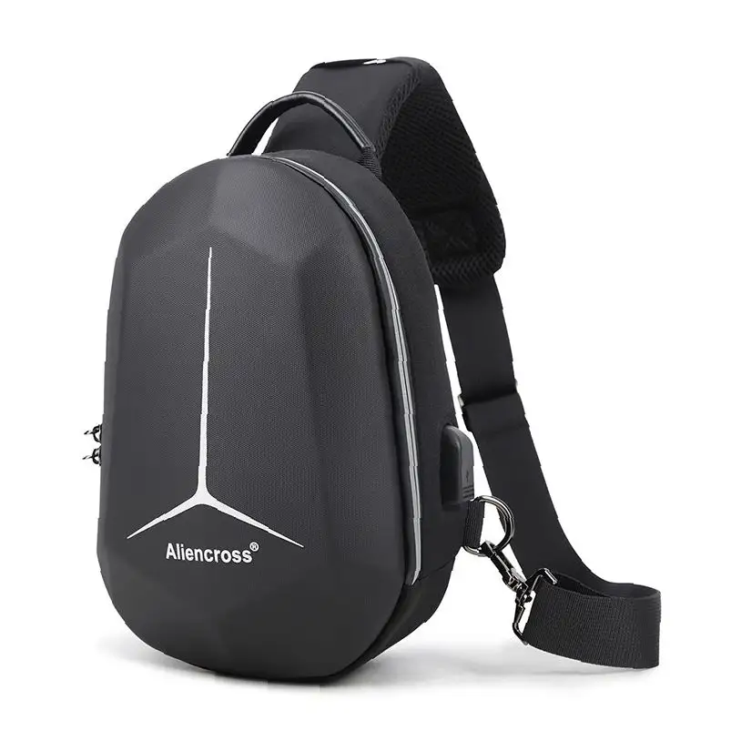Branded waterproof men crossbody messenger backpack travel sport shoulder sling bag for man