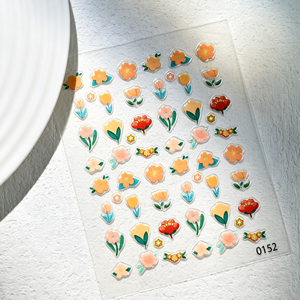 <span class=keywords><strong>Adesivi</strong></span> <span class=keywords><strong>per</strong></span> <span class=keywords><strong>Unghie</strong></span> 5D con Tulipani Arancioni in Rilievo, Decorazioni Floreali Primaverili Carine, Mini <span class=keywords><strong>Adesivi</strong></span> Autoadesivi con Fiori di Pesco Gialli - Product Image 5