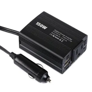 150W Car Power Inverter mit 3.1A Dual USB Charge DC 12V zu 110V AC Converter