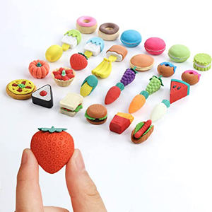 High Quality Custom Cartoon Animal Fruit 3D TPR Rubber <b>Pencil</b> Eraser <b>for</b> <b>School</b> Office Stationery - Product Image 3