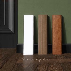 Rodapié <span class=keywords><strong>blanco</strong></span> de madera maciza pura-4/6/7/8cm de espesor, diseño plano con acabado <span class=keywords><strong>lacado</strong></span> - Product Image 1