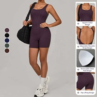 Combinaison de sport personnalisée à séchage rapide, sensation seconde peau, respirante, anti-transpiration, une pièce, dos nu, moulante, pour le yoga