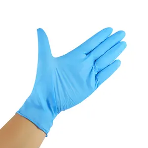 検査無料ニトリル手袋使い捨てニトリル手袋メーカーパウダーフリーブルーニトリル手袋