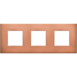 Placca per interruttore a parete in rame spazzolato, 3 gang, 9,7 pollici di lunghezza, 1,7 pollici di altezza - Product Image 1
