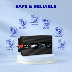 Onduleur à onde sinusoïdale Pure 2000 Watts DC <span class=keywords><strong>12V</strong></span> 24V 48V AC 220V <span class=keywords><strong>230V</strong></span> <span class=keywords><strong>adaptateur</strong></span> de chargeur de convertisseur de <span class=keywords><strong>voiture</strong></span> 4000W <span class=keywords><strong>pour</strong></span> les appareils ménagers - Product Image 4