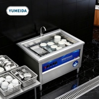 Lavavajillas Ultrasónico Comercial de Acero Inoxidable, Máquina de Limpieza por Ondas Ultrasónicas para Restaurantes, Hoteles y Cocinas