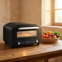 Four à pizza électrique multifonctionnel en acier inoxydable à convection sans ventilation, grande capacité, pour camping-car, maison et cuisson en extérieur