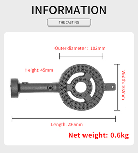 Fourneau à <span class=keywords><strong>gaz</strong></span> en gros d'usine, cuisinière à <span class=keywords><strong>gaz</strong></span> simple, tête de brûleur en fonte - Product Image 6